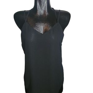 Suzy Shier Black Double Layer Racerback Tank Top M